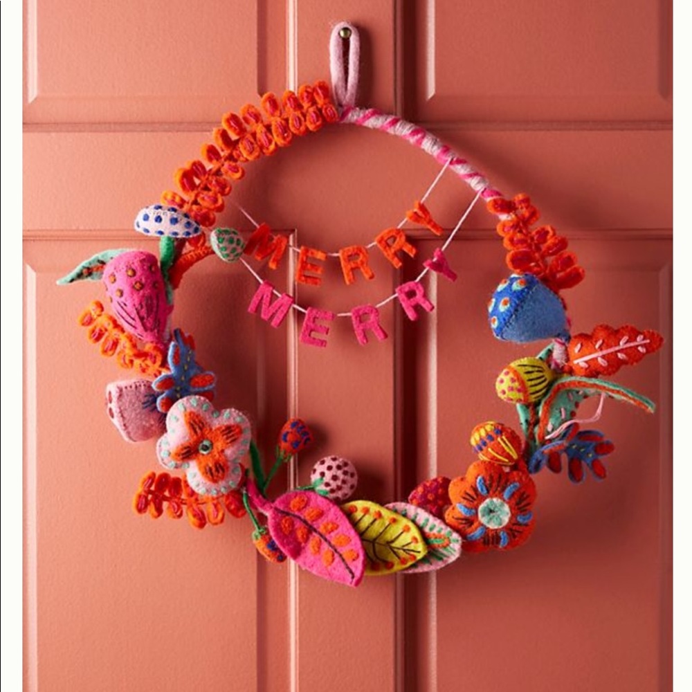Anthropologie Merry Merry Wreath Holiday 2018 New